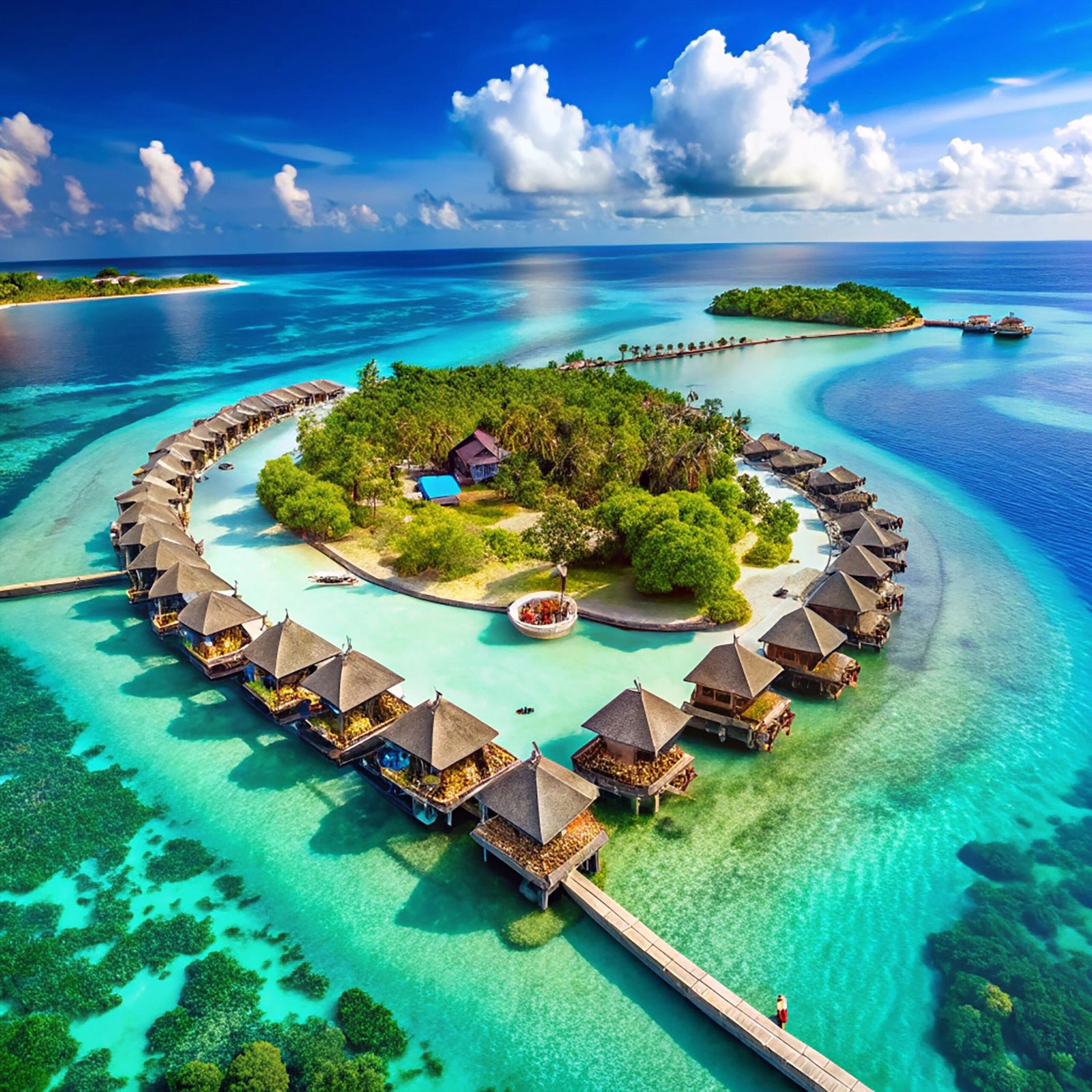 drone-view-beautiful-resort-maldives